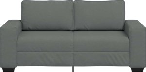 vidaXL Sofa 2-osobowa, ciemnoszara, 140 cm, tapicerowana tkaniną 4