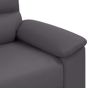 vidaXL Fotel, szary, 60 cm, obity sztuczną skórą 7
