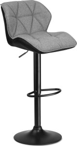 Sofotel Hoker barowy z oparciem Castel czarno-szary 2 szt. 2