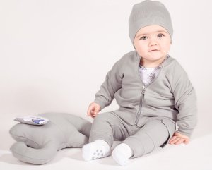 Bluza dresowa rozpinana dla chłopca popiel bomberka Nicol Muki 98 3