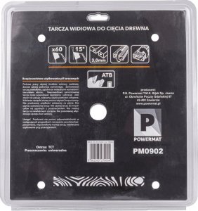 Tarcza WIDIOWA Do Drewna Piły Piła 305 x 30 mm 60Z 5