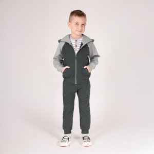 Bluza dresowa rozpinana dla chłopca szaro grafitowa Nicol Muki 104 3