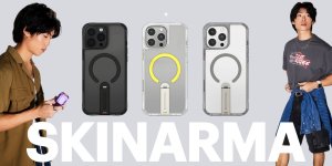 Etui Skinarma Helix do iPhone 16 Pro     Magnetic Charging 360 Rotating Stand przezroczysty 11