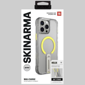Etui Skinarma Helix do iPhone 16 Pro     Magnetic Charging 360 Rotating Stand przezroczysty 9