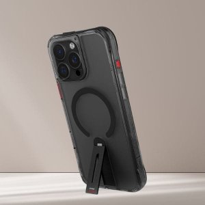 SKINARMA Etui Skinarma Helix do iPhone 16 Pro Magnetic Charging 360 Rotating Stand czarny 13