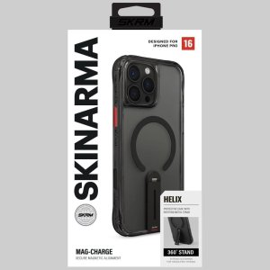 SKINARMA Etui Skinarma Helix do iPhone 16 Pro Magnetic Charging 360 Rotating Stand czarny 9