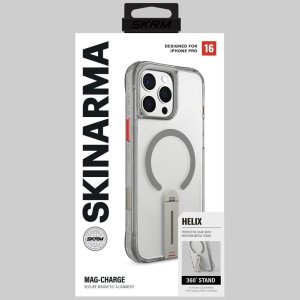 Etui Skinarma Helix do iPhone 16 Pro     Magnetic Charging 360 Rotating Stand titanium 9