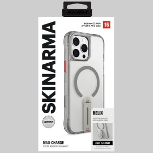 Etui Skinarma Helix do iPhone 16 Pro Max Magnetic Charging 360 Rotating Stand titanium 9