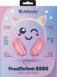 Słuchawki Defender słuchawki Bluetooth FreemotionB505 Led różowy/pink (63505) 12