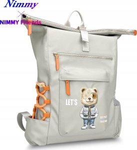 Plecak Nimmy Cool&Cute 2.0 Bear do       laptopa szary 3