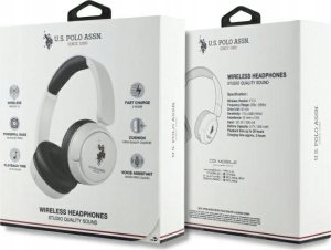 US Polo słuchawki nauszne Bluetooth      USHPV6PUNH biały/white DH Color Logo 3