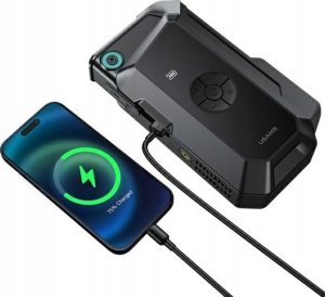 USAMS Jumpstarter Powerbank 8000mAh +    wbudowana latarka czarny/black ZB287 2