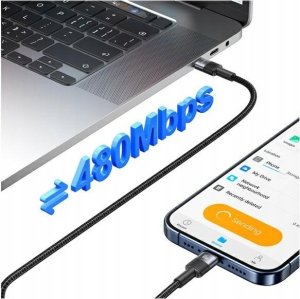 Kabel USB Usams USB-C - USB-C 1.2 m Czarny 6