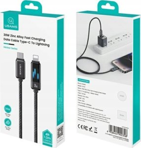 Kabel USB Usams USB-C - Lightning 1.2 m Czarny 4