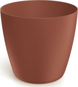 Doniczka ceglasta matowa plastikowa 23,8x21,5 cm osłonka gładka Mate 1