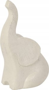 Figurka dekoracyjna słoń z uniesioną trąbą minimalistyczna ozdobna 17cm 1