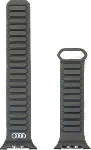 Pasek Audi Logo Synthetic Leather        Magnetic Ring do Apple Watch 44/45/46/49mm czarny 3