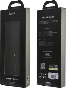 Pasek Audi Sport Red Logo Silicone Watch Strap do Apple Watch 40/41/42mm czarny 4