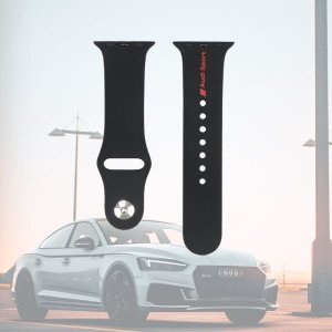 Pasek Audi Sport Red Logo Silicone Watch Strap do Apple Watch 40/41/42mm czarny 6