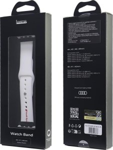 Pasek Audi Sport Red Logo Silicone Watch Strap do Apple Watch 40/41/42mm biały 4