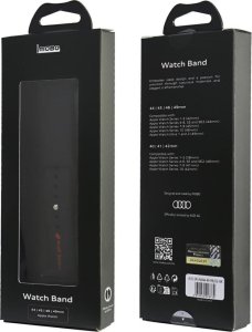 Pasek Audi Sport Red Logo Silicone Watch Strap do Apple Watch 44/45/46/49mm czarny 4