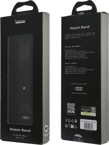 Pasek Audi Geometric Pattern Silicone    Watch Strap do Apple Watch 44/45/46/49mm czarny 4