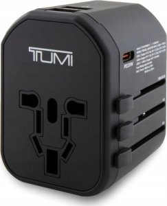 TUMI TUTA20WMSLK travel adapter 20W USB-C / 2xUSB-A black 1
