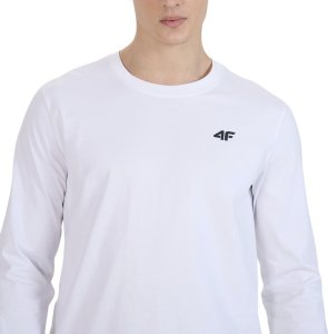 Koszulka męska 4F Longsleeve M432 biała 4FWMM00TLONM432 10S S 3