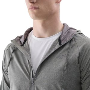 Bluza męska 4F FNK M512 szary melanż 4FWSS25TFSWM512 25M 2XL 3