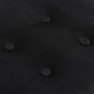 Pufa składana L z guzikami - 38x38x38cm aksamit czarna 5