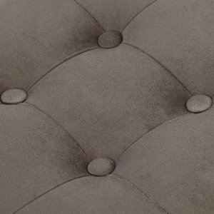 Pufa składana L z guzikami - 38x38x38cm aksamit brąz 5