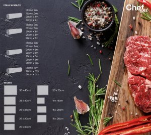 Royal Catering ChefOne rolka folii do zgrzewarek próżniowych 20 cm x 300 cm 3