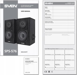 Głośniki komputerowe Sven SVEN SPS-576 głośniki 2.0 do komputera, BLUETOOTH, 8W 5