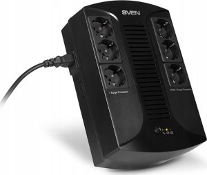 Zasilacz awaryjny UPS Sven UP-L1000E, ~230V, 510W,6 gniazdek euro, czarny 6