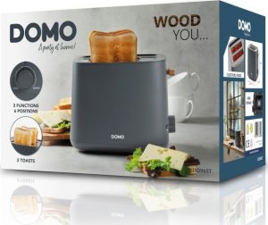 DOMO DO965T Toster na dwie kromki Wood You 16