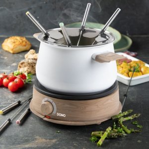 DOMO DO736F Fondue wood white, 1500W 4