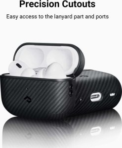 Pitaka MagEZ case, black/grey - Airpods Pro/Pro 2 3