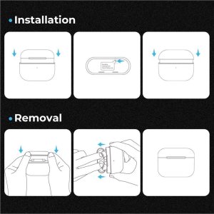 Pitaka MagEZ case, black/grey - Airpods Pro/Pro 2 5