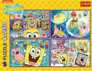 Trefl Puzzle Szalony świat SpongeBoba 4x250 elementów (13342) 6