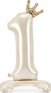 Stojący balon fol.cyfra 1 84cm j.krem 80911 1