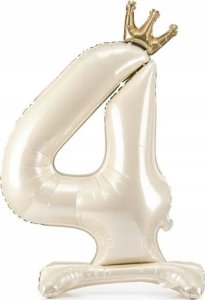 Stojący balon fol.cyfra 4 84cm j.krem 80942 1