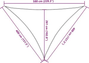 vidaXL Żagiel przeciwsłoneczny, 160 g/m, piaskowy, 4x4x5,8 m, HDPE (4002061) 10