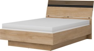 Łóżko 120x200 z pojemnikiem i stelażem Lamele Dąb Cremona Czarny FERRO FE18 4