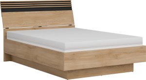 Łóżko 120x200 z pojemnikiem i stelażem Lamele Dąb Cremona Czarny FERRO FE18 6