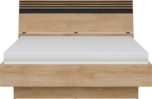 Łóżko 160x200 z pojemnikiem i stelażem Lamele Dąb Cremona Czarny FERRO FE18 2