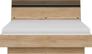 Łóżko 180x200 z pojemnikiem i stelażem Lamele Dąb Cremona Czarny FERRO FE18 2