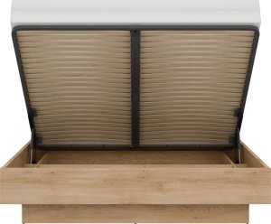 Łóżko 180x200 z pojemnikiem i stelażem Lamele Dąb Cremona Czarny FERRO FE18 3