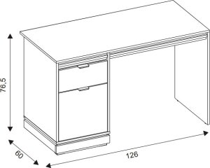 Biurko BogFran Ferro FE17 Czarne 126 cm x 60 cm 8