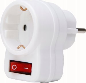 Kopp Zwischenstecker mit Schalter, 1 Stück, arktis/weiß, 470112003 1