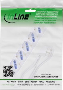 InLine® Steckdosenleiste ITALIEN, 6-fach, mit Schalter, 1,5m, weiß 3
